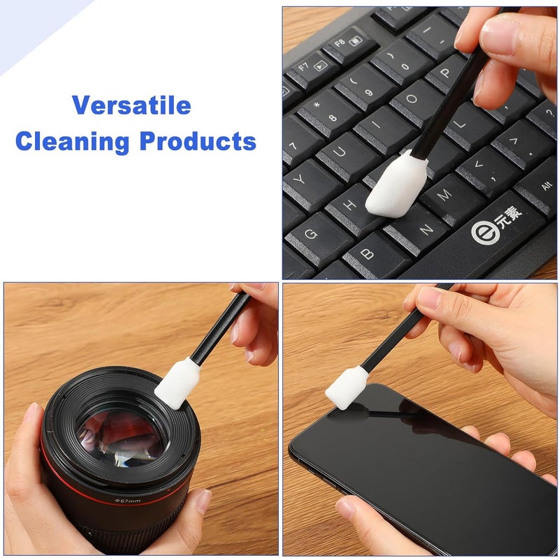 Macarrie 1000 Pack Cleaning Swabs 5.1 Inch, Foam Tips Sponge Sticks for Printer, Electronics, Camera, Optical Lens, Sewing Machine (Black,1000) - Image 3